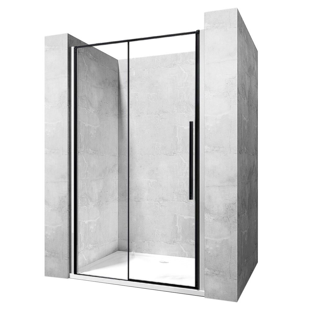 REA - Posuvné sprchové dveře Solar L/P 150 černé REA-K6360 - Hezká koupelna s.r.o.
