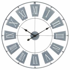 Atmosphera Nástěnné hodiny v šedé barvě, kovové, 76 cm