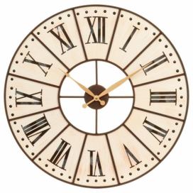 Atmosphera WOODEN CLOCK WITH METAL FACE