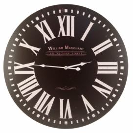 Segnale Černobílé nástěnné hodiny z MDF, 60 cm