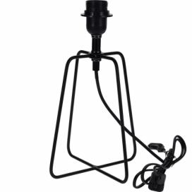 Home Styling Collection Stolní lampa, čtvercový LOFT, barva černá, 31 cm