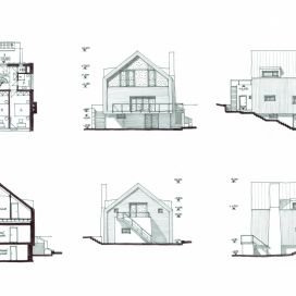 architektonické skici chaty