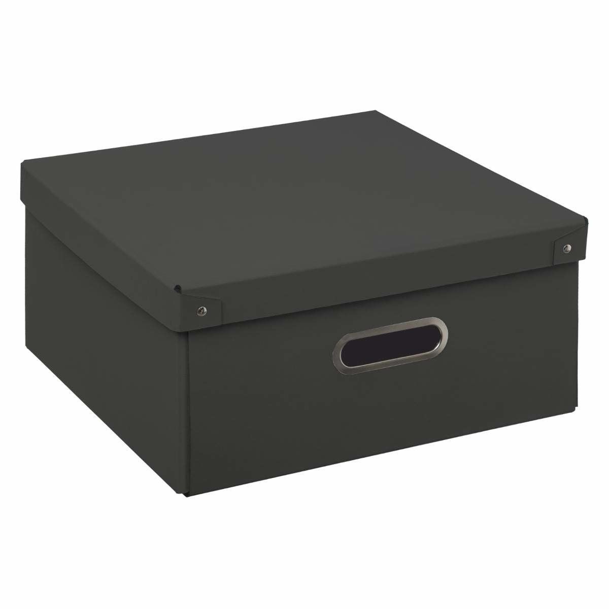 5five Simple Smart Kartonová krabice s víkem, skladovací krabice, 31 x 15 cm, černá - EMAKO.CZ s.r.o.