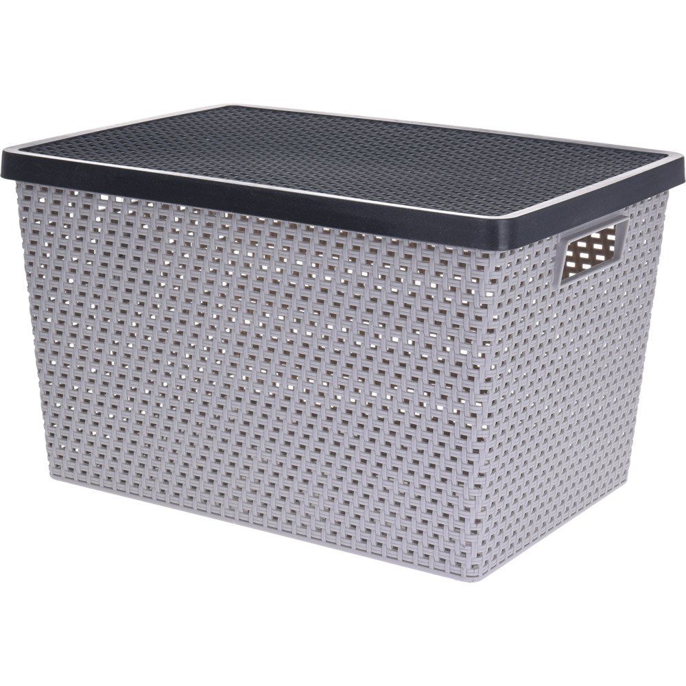 Storagesolutions Skladovací box, obdélníkový, uzamykatelný, koš na prádlo - 37 x 18 x 23 cm - EMAKO.CZ s.r.o.