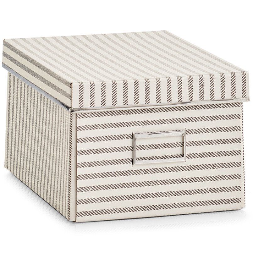 Zeller Lepenková krabice s víkem, 21 x 28 x 15 cm, béžová barva - EMAKO.CZ s.r.o.