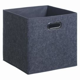 5five Simply Smart Úložný box, textilní krabička, 31 x 31 cm, šedá barva