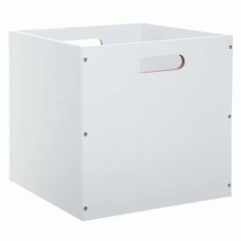 5five Simply Smart Dřevěná skladovací krabice v bílé barvě, 31 x 31 cm