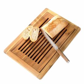 Kesper Deska na chleba s nádobou na drobky, akáciové dřevo, 47 x 32 cm