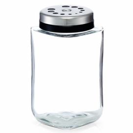 Zeller Skleněný dávkovač, kontejner na koření, skleněná miska na sůl a pepř.