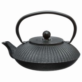 Secret de Gourmet Litinový čajový džbán, Profesionální čajový džbán, 800 ml, černá
