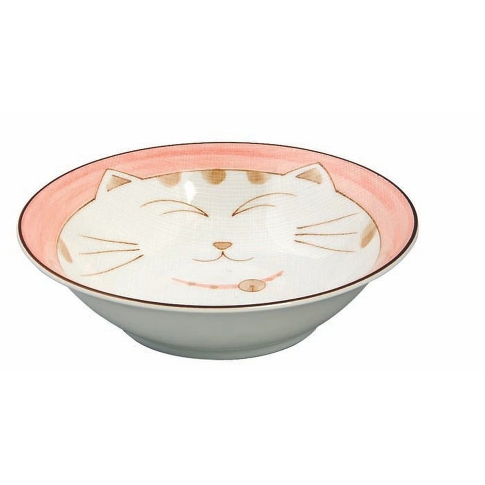 Růžová porcelánová miska Tokyo Design Studio Kawaii Cat, 450 ml - Bonami.cz