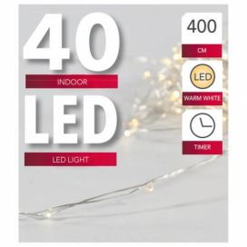 Můjrendlík Vánoční světelný řetěz 40 LED s časovačem 4m