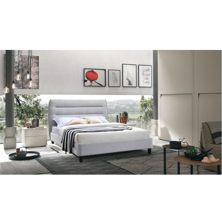 Manželská postel MAJESTIK šedý melír Tempo Kondela 180 x 200 cm - DEKORHOME.CZ