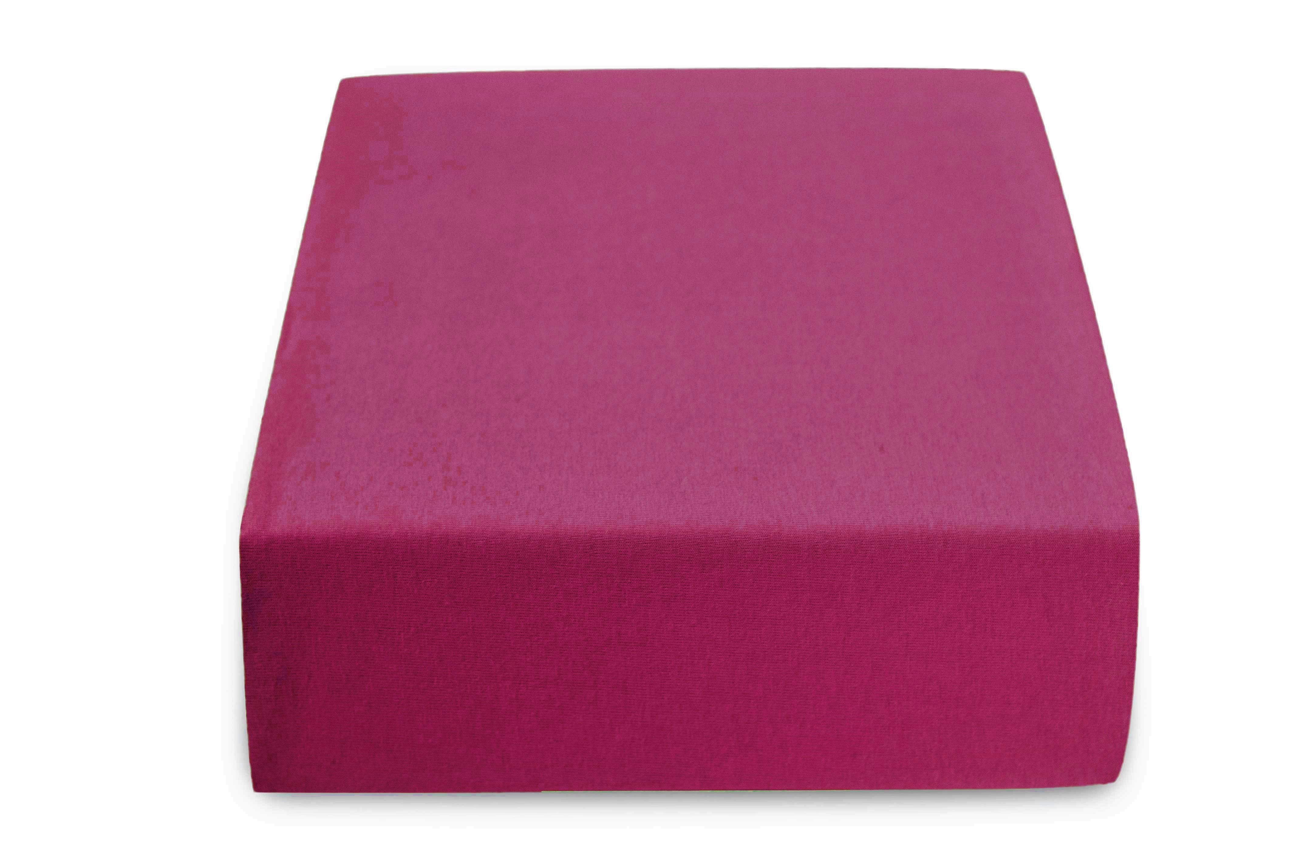Jersey prostěradlo MICRO tmavě růžové 90 x 200 cm - Výprodej Povlečení