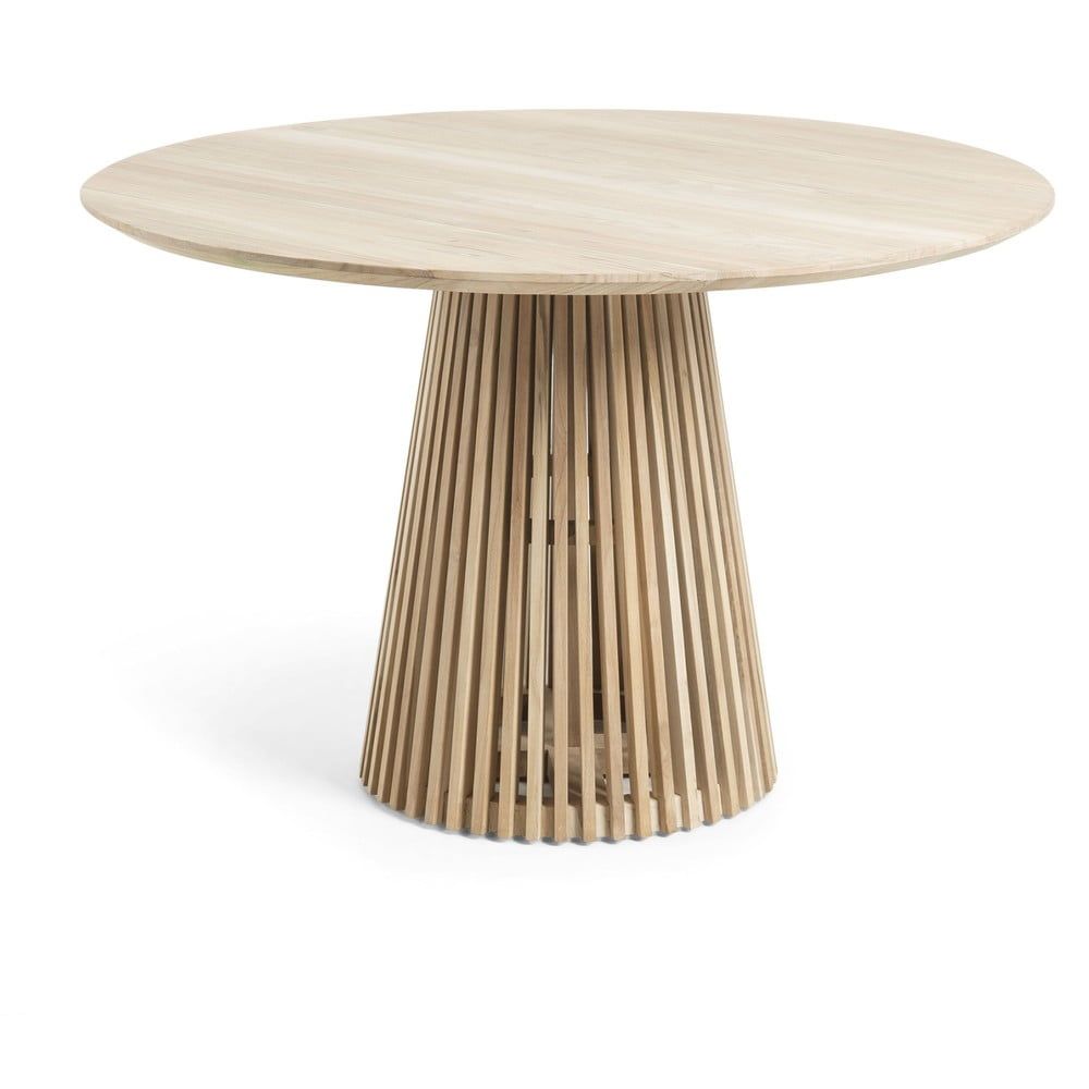 Jídelní stůl z teakového dřeva Kave Home Irune, ø 120 cm - Bonami.cz