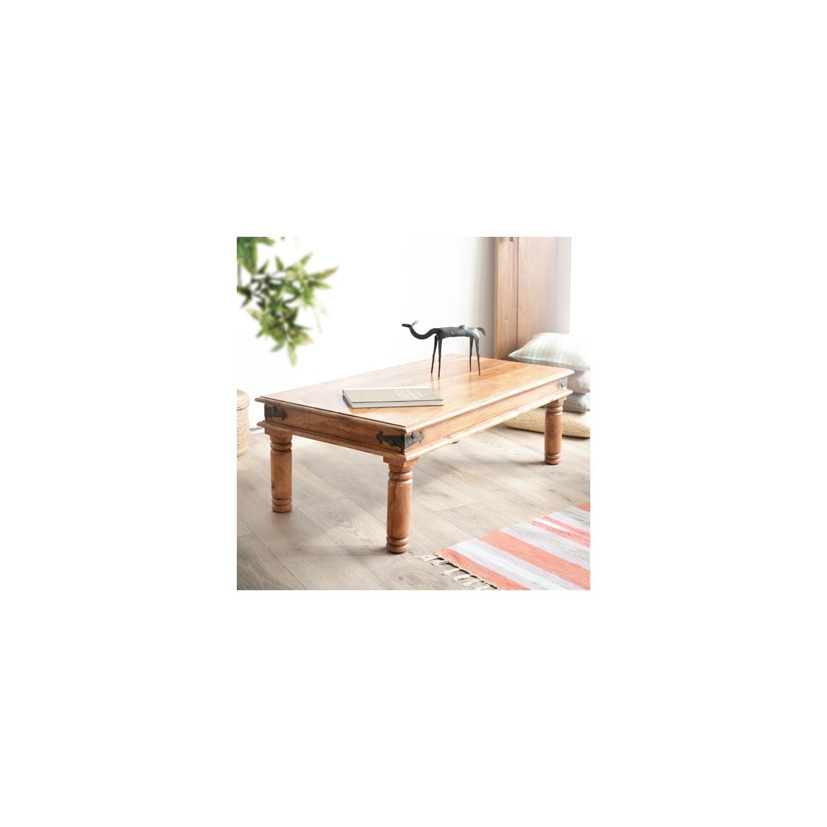 Konferenční stolek Jali 110x40x60 z indického masivu palisandr Only stain - Lakšmi - Indický Nábytek.cz