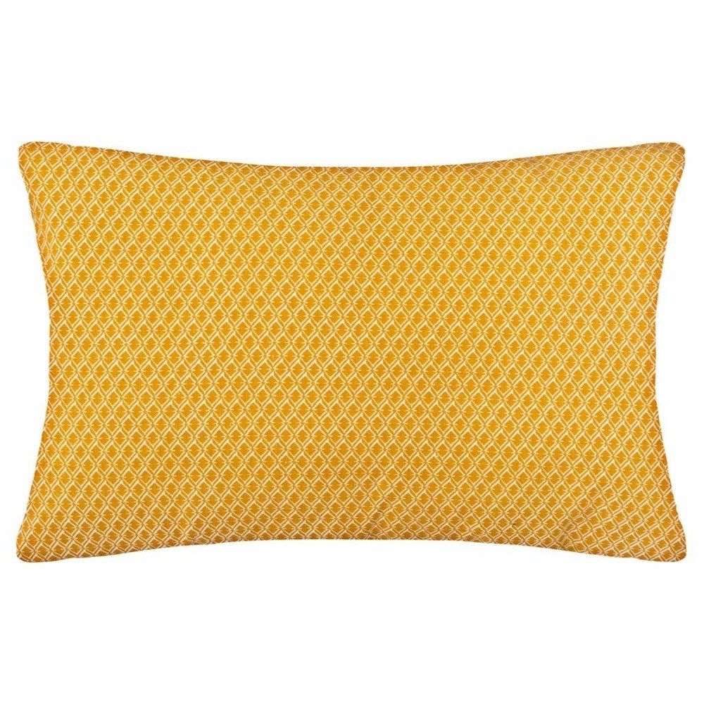Atmosphera Dekorativní polštář pro obývací pokoj, rozkládací pohovka, žlutý vzor, 50 x 30 cm - EDAXO.CZ s.r.o.