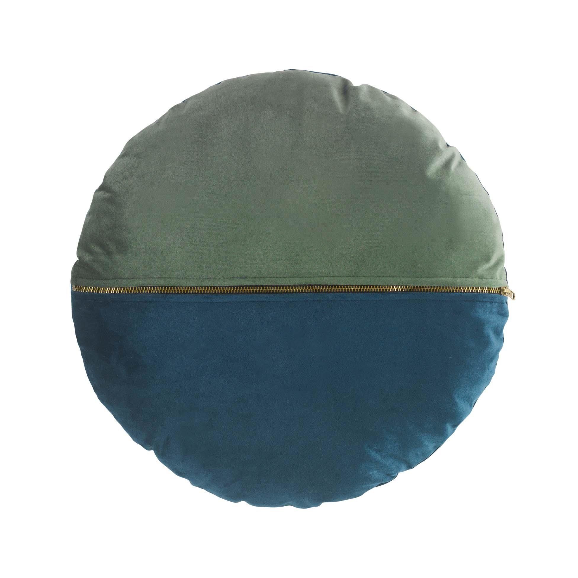 Douceur d\'intérieur Kulatý dekorativní kryt DELISA O 45 cm, zelená a modrá - EMAKO.CZ s.r.o.