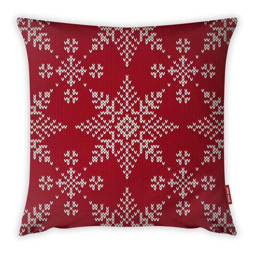 Povlak na polštář Vitaus Christmas Period Red Snowflakes Pattern, 43 x 43 cm - Bonami.cz
