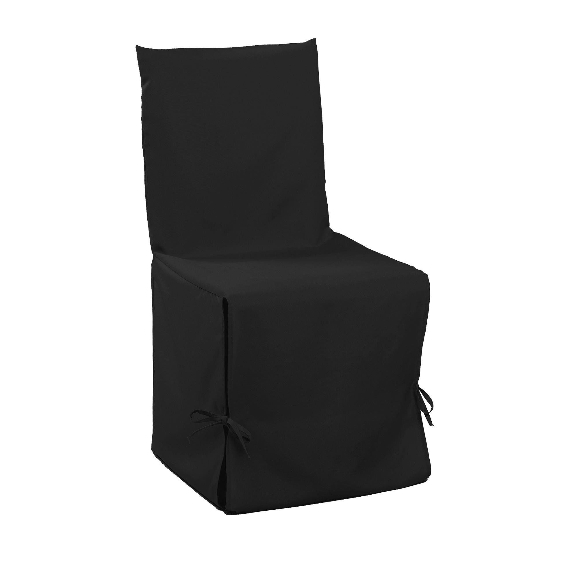Douceur d\'intérieur Kryt židle 50 x 50 x 50 cm Essentiel, černá - EMAKO.CZ s.r.o.