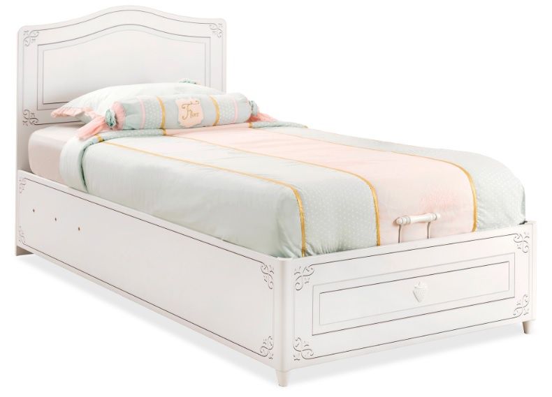 Dětská postel Betty 100x200cm s úložným prostorem - bílá - Nábytek Harmonia s.r.o.