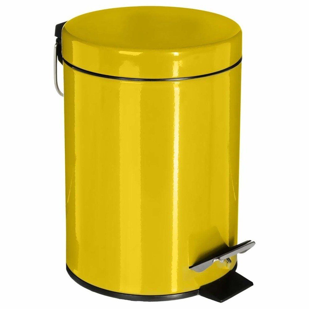 Bathroom Solution Koš na odpadky z kovu ve žluté barvě, 3l - EMAKO.CZ s.r.o.