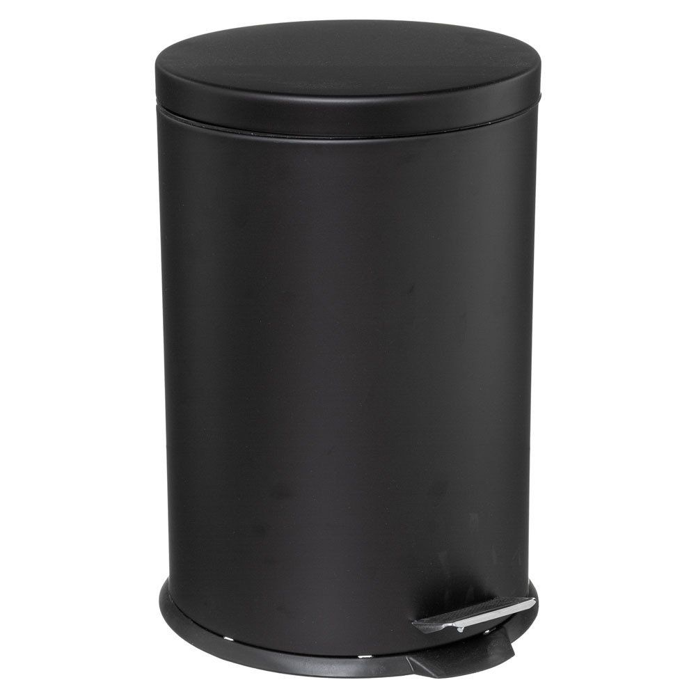 5five Simple Smart Kulatý odpadkový koš, vyrobený z kovu v černé matné, otevřená noha, 20l - EMAKO.CZ s.r.o.