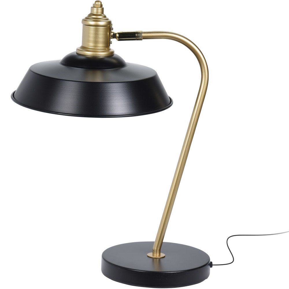 Home Styling Collection Stolní lampa z kovu v černé barvě s kulatým stínem, 46 cm - EMAKO.CZ s.r.o.