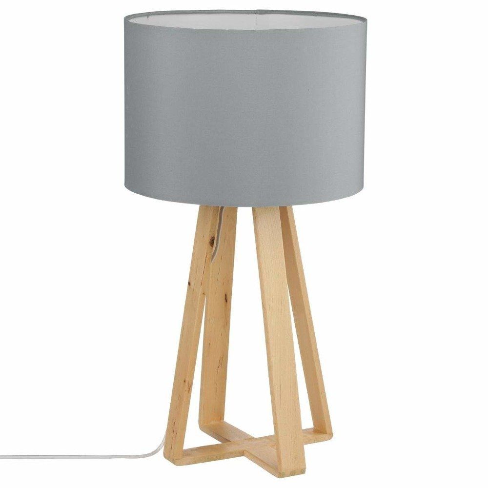 Stolní lampa s textilním stínidlem a dřevěným rámem, vinobraní světelný bod - Atmosphera Créateur d\'intérieur - EMAKO.CZ s.r.o.