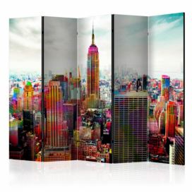 Paraván Colors of New York City Dekorhome 225x172 cm (5-dílný)