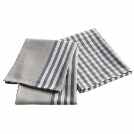 Douceur d\'intérieur Kuchyňské ručníky 2 kusy CHEF ETOILE, 50 x 70, černá barva