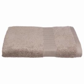 5five Simply Smart Taupe bavlněný ručník s bordyura, praktický koupelový textil