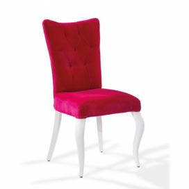 CLK Čalouněná židle Rosie-růžová/bílá