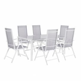 Zahradní jídelní set (stůl + 6 židlí) CATANIA