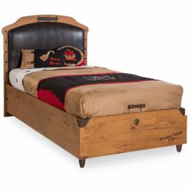 CLK Dětská postel Jack 100x200cm s úložným prostorem-dub lancelot