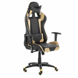 Kancelářská židle černá/zlatá KNIGHT