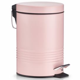Odpadkový koš do koupelny, 3l, kovový, světle růžový, ZELLER