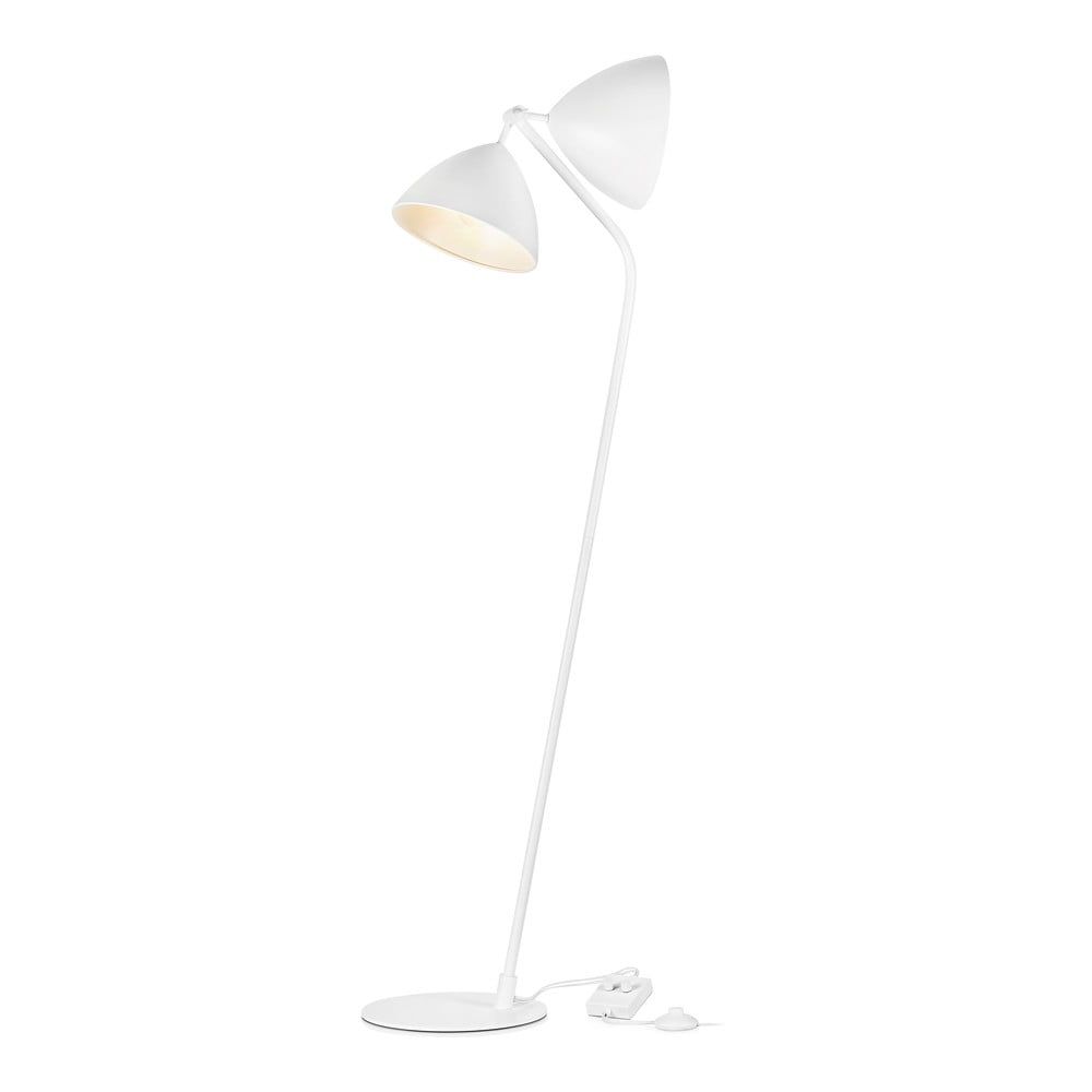 Bílá stojací lampa Markslöjd Dagmar Dos Floor White 2L, výška 1,45 m - Bonami.cz