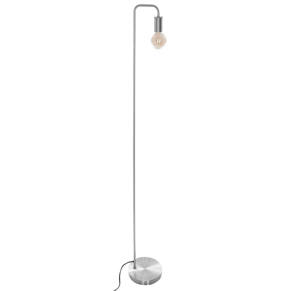 Atmosphera Kovová stojací lampa pro obývací pokoj, moderní, stříbrná barva - EDAXO.CZ s.r.o.