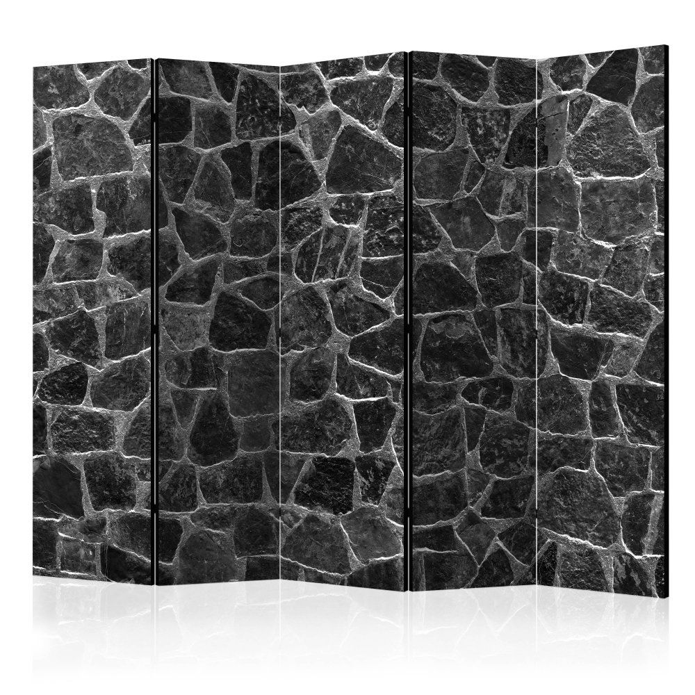 Paraván Black Stones Dekorhome 225x172 cm (5-dílný) - DEKORHOME.CZ