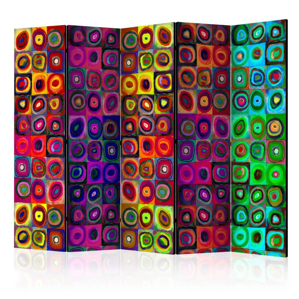 Paraván Colorful Abstract Art Dekorhome 225x172 cm (5-dílný) - DEKORHOME.CZ