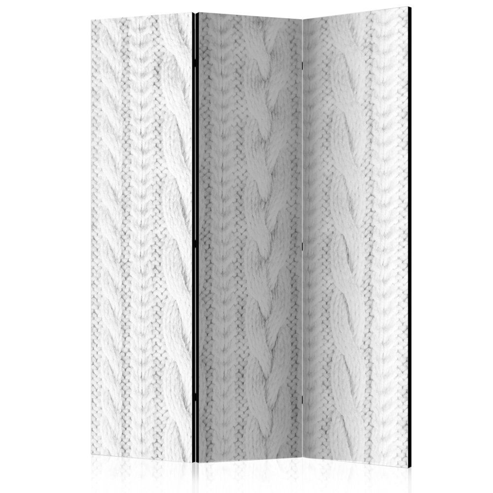 Paraván White Knit Dekorhome 135x172 cm (3-dílný) - DEKORHOME.CZ