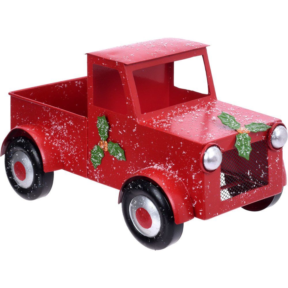 Home Styling Collection Červené auto kovové vánoční dekorace 14 cm - EMAKO.CZ s.r.o.