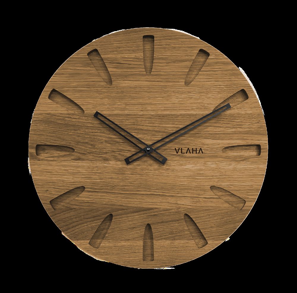 VLAHA VCT1022 dubové hodiny Grand černá, pr. 45 cm - 4home.cz
