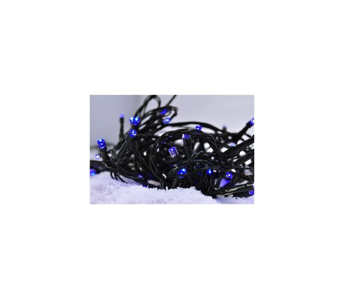 Vánoční osvětlení dekorativní řetěz LED  3m, 20xLED, 3x AA, modré světlo, zelený kabel 1V50-B -  Svět-svítidel.cz