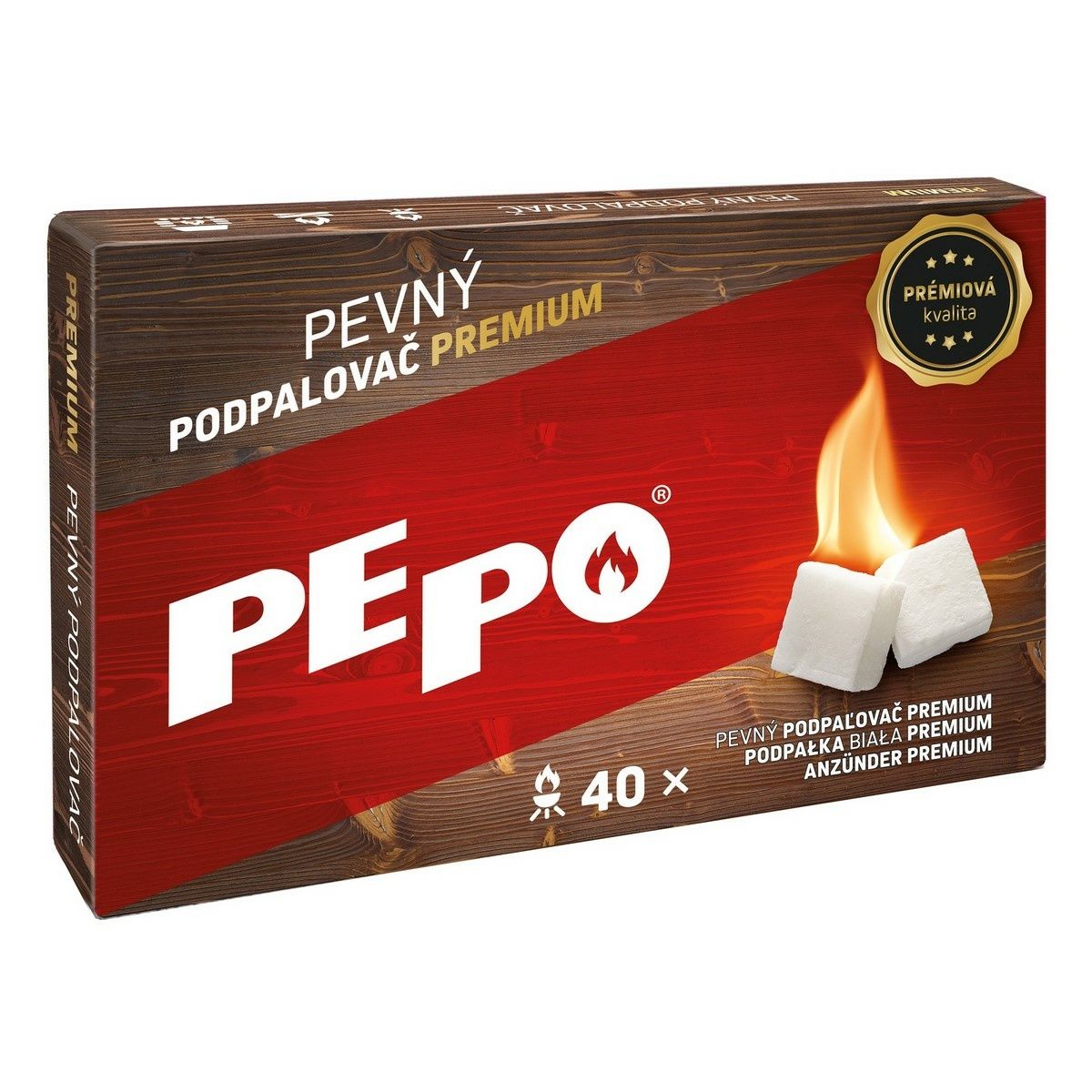 PE-PO Pevný podpalovač Premium, 40 podpalů - 4home.cz