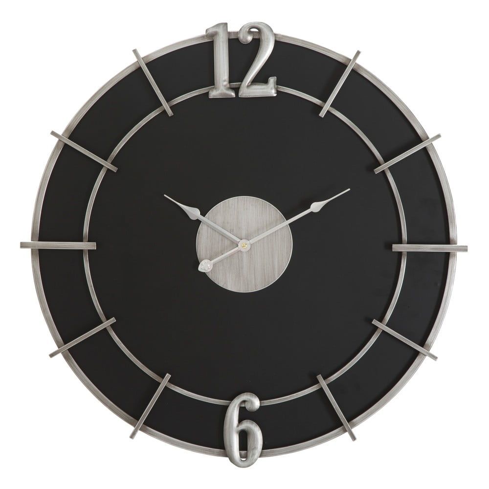 Černé kovové nástěnné hodiny Mauro Ferretti Russo, 60 cm - Bonami.cz