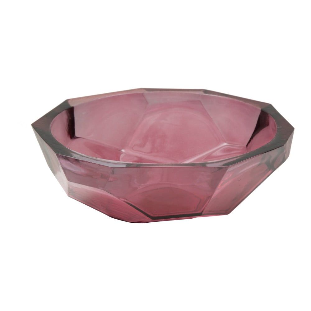 Růžová miska z recyklovaného skla Mauro Ferretti Stone, ø 25 cm - Bonami.cz