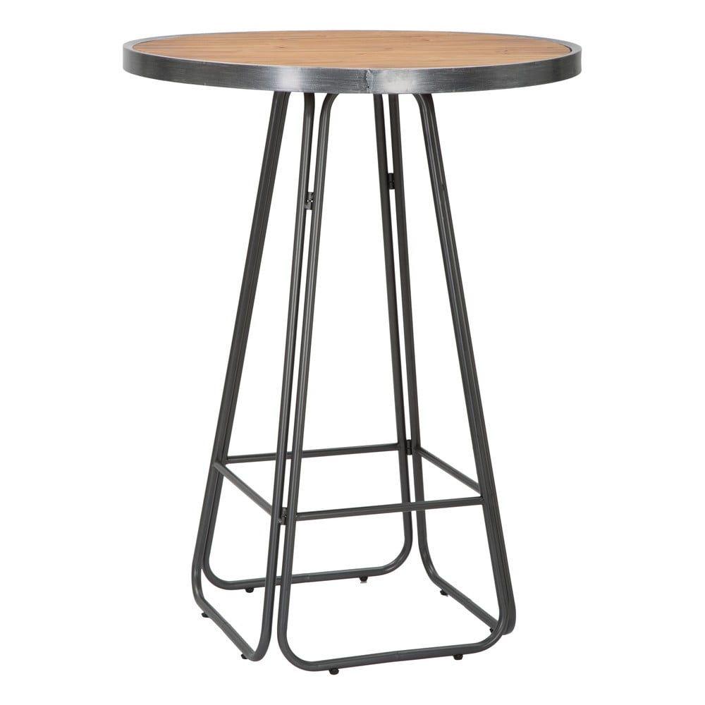 Kulatý barový stolek Mauro Ferretti Dara 80x106 cm, tmavě šedá/hnědá - Bonami.cz