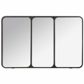 Zrcadlo v kovovém rámu, černé, 45 x 70,5 cm, Atmosphera